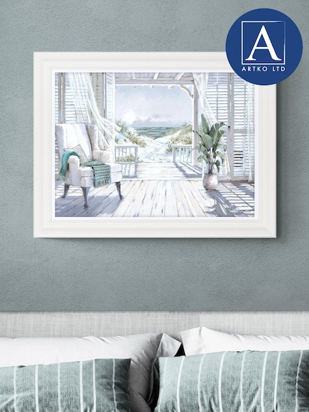 Artko Grained White Beach Whispers by Macneil Framed Art (698869) | €163