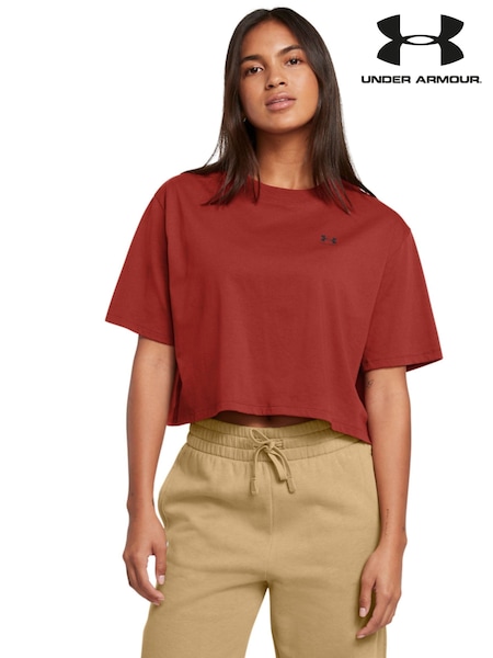 Under Armour Orange Boxy Logo Crop T-Shirt (699048) | €21