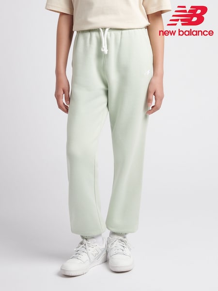 Mátově zelená - New Balance Jogger kalhoty s malým logem vzadu
