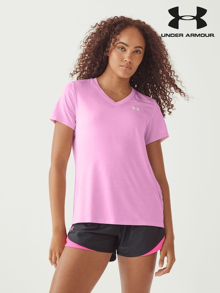 Under Armour Pink Light Tech V-Neck T-Shirt (699865) | €18