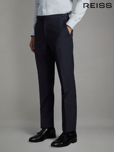 Marineblau - Reiss Hope Modern Fit Hose aus Wollgemisch (699884) | 181 €