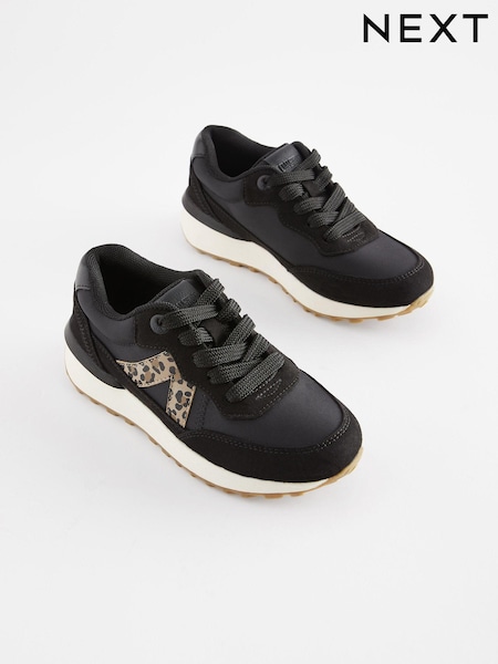 Črna, živalski potisk - Lace-Up Chunky Trainers (699948) | € 21 - € 27