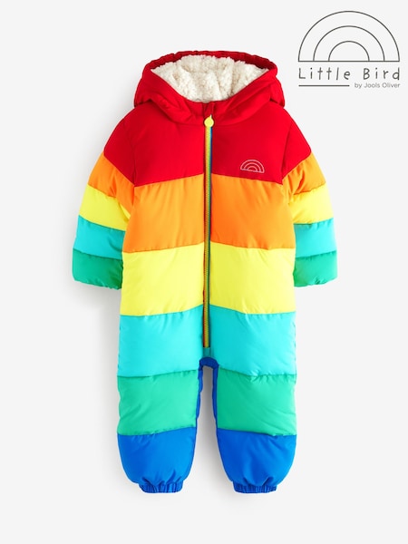 Little Bird By Jools Oliver Rainbow Striped Shower Resistant Snowsuit (700526) | ‏251‏₪ - ‏272‏ ₪