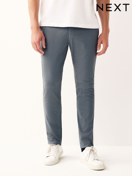 Серо-синий - Skinny Fit Stretch Chino Trousers (700810) | €6