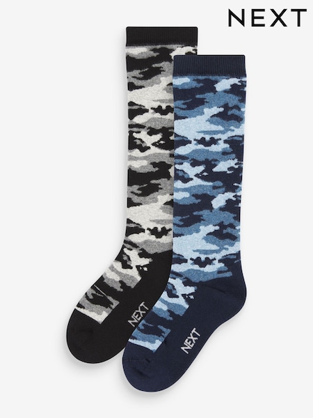 Grau/Blau mit Camouflagemuster - Welly Socks 2 Pack (701905) | 9 € - 11 €