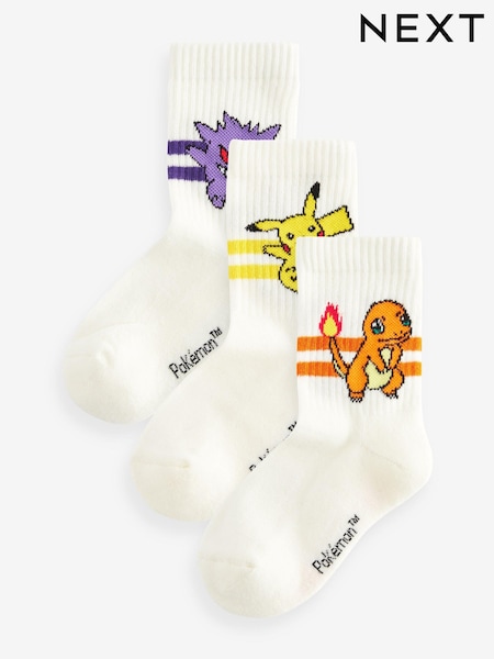White Pokemon Socks 3 Pack (701935) | 54 QAR - 64 QAR