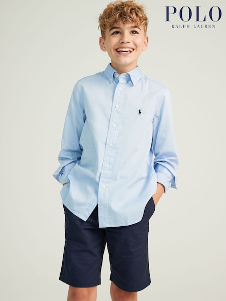 Polo Ralph Lauren Blue Boys Oxford Logo Shirt (702546) | €107 - €113