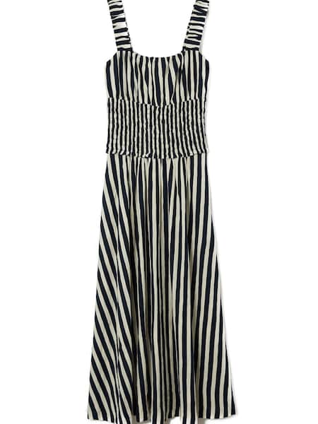 Jigsaw Cream Cotton Slub Stripe Dress (702940) | €82