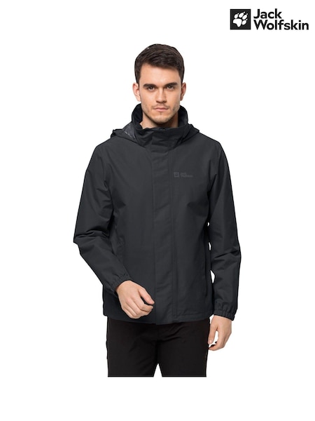 Jack Wolfskin Stormy Point Black Jacket (703252) | 480 LEI