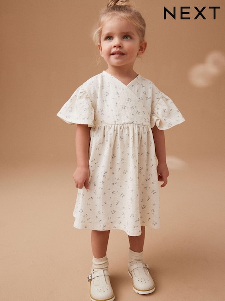 Cream Wrap Jersey Dress (3mths-7yrs) (703335) | €7 - €9