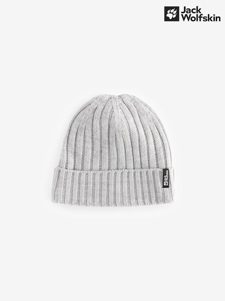 Jack Wolfskin Grey Rib Knit Beanie (703991) | 79 QAR