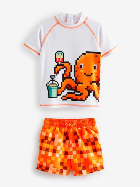 Orange Octopus Sunsafe Top and Shorts Set (3mths-7yrs) (704114) | €7.50 - €10
