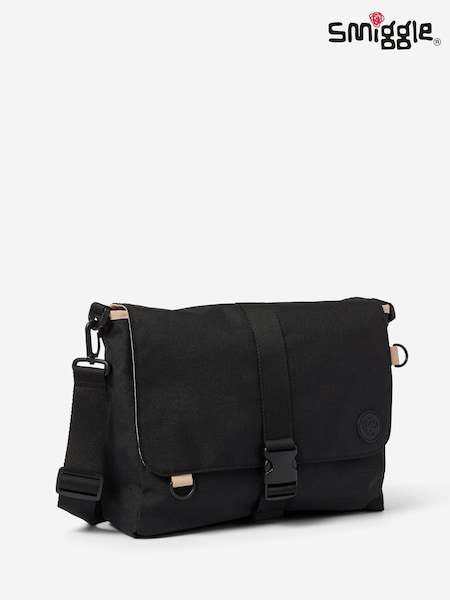 Black - Smiggle Tobi Messenger Bag