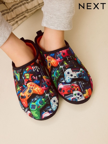 Felgekleurde Gamer - Instappantoffels met warme voering (704342) | € 13 - € 16