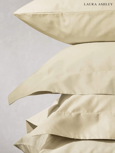 Laura Ashley Set of 2 Cream 200 Thread Count 100% Cotton Pillowcases (704846) | 69 QAR - 89 QAR