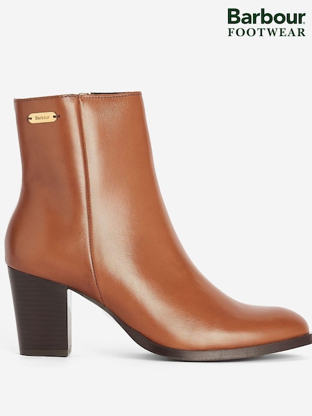 Barbour® Tan Brown Amelia Leather Heeled Chelsea Boots (705468) | €89