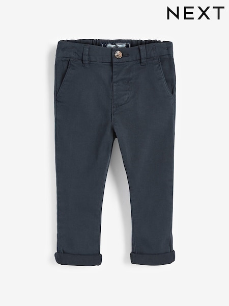 Navy Blue Stretch Chinos Trousers (3mths-7yrs) (705655) | $18 - $22