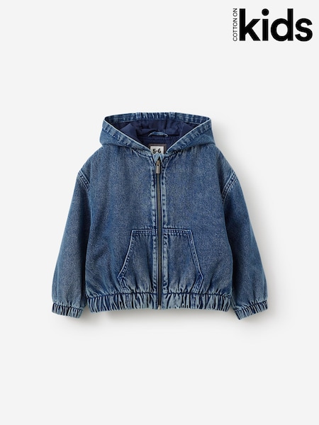 Blue - Cotton On Hooded Bomber Jacket