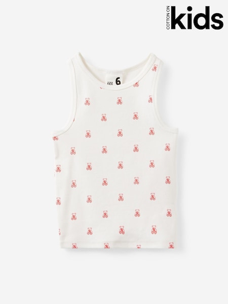White - Cotton On Fitted Essential Racer Back Tank