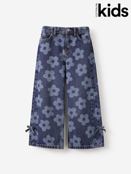 Blue - Cotton On Super Wide Leg Denim Jeans