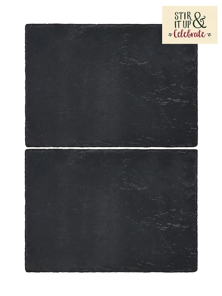 Set of 2 Black Slate Placemats (706460) | €17