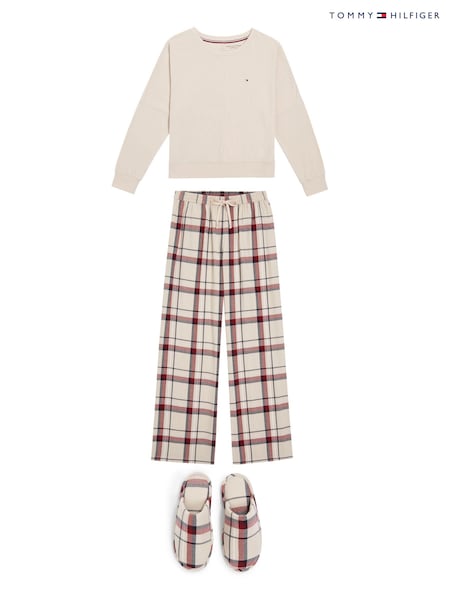 Tommy Hilfiger Cream/Red Logo Lace Cami Pyjamas (706504) | €54