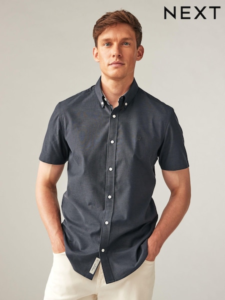 Gri - Cămașă stretch cu Oxford Mânecă scurtă (706718) | 99 LEI