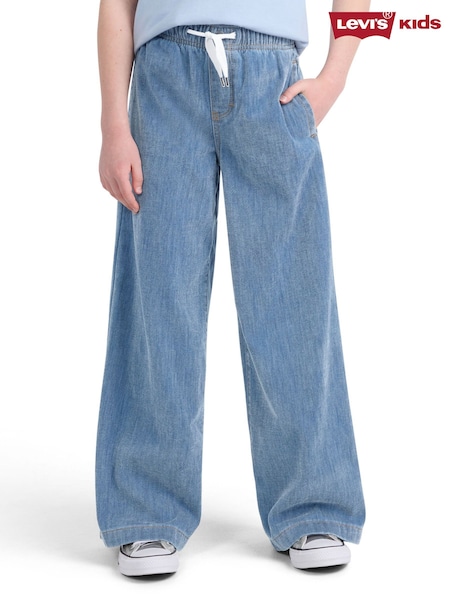 Bleu - Levi's® Pantalons Ample taille haute en Denim doux