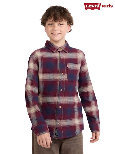 Red - Levi's® Shadow Plaid Flannel Shirt