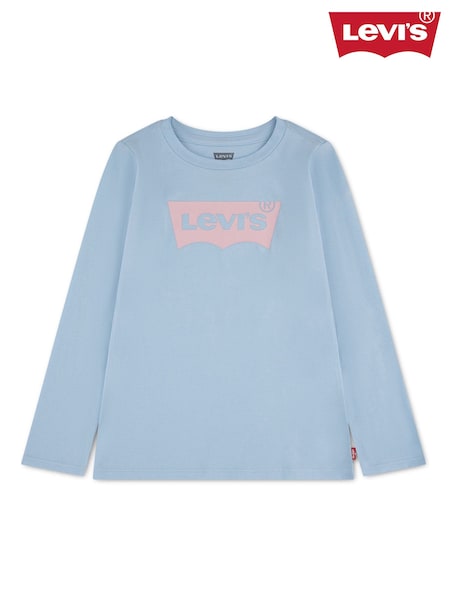 블루 - Levi's® Long Sleeve Batwing T-shirt