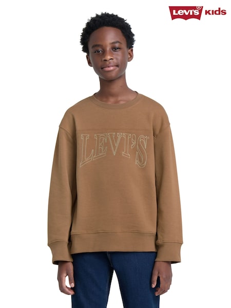 Brown - Levi's® Vintage Collegiate Crew Neck Sweat Top