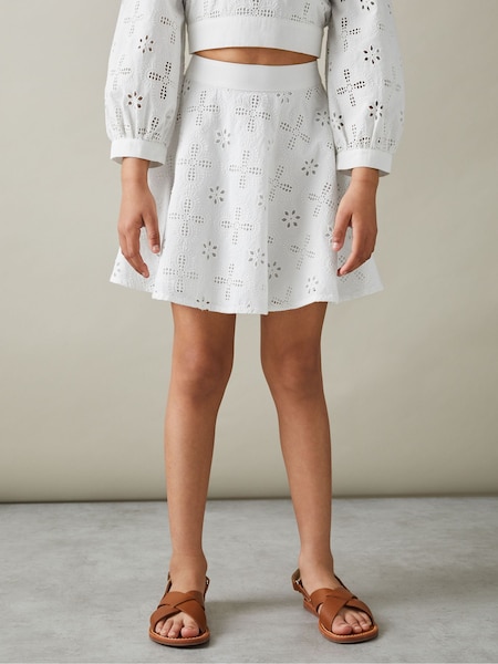 Reiss Nella Cotton Broderie Lace Skirt (707566) | 70 €