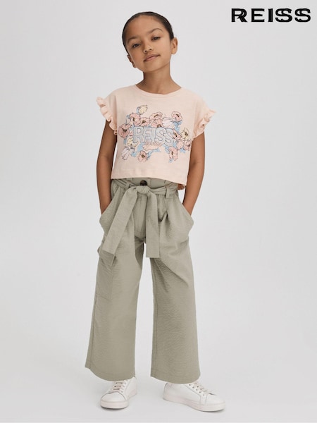 Reiss Khaki Bax 9-13 yrs Textured Cargo Trousers (707826) | AED324