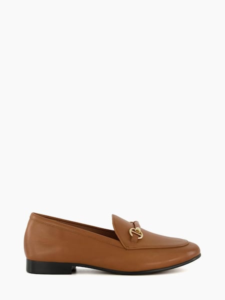 Dune London Brown Grandeur Snaffle Slim Sole Loafers (707982) | €54
