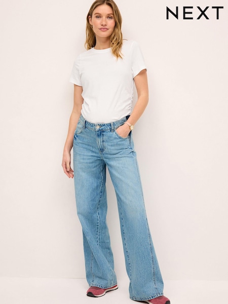 Bleach Denim Maternity Wide Leg Jeans (708075) | €22