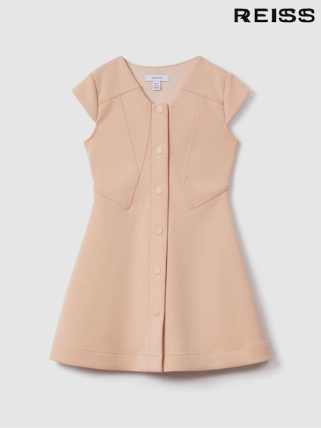 Reiss Pink Clover 4-9 yrs Scuba Cross-Back Dress (708284) | €73