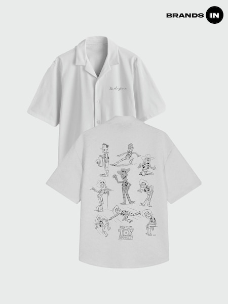 Bílá - Regular Brands In Disney Toy Story Woody Doodle Shirt