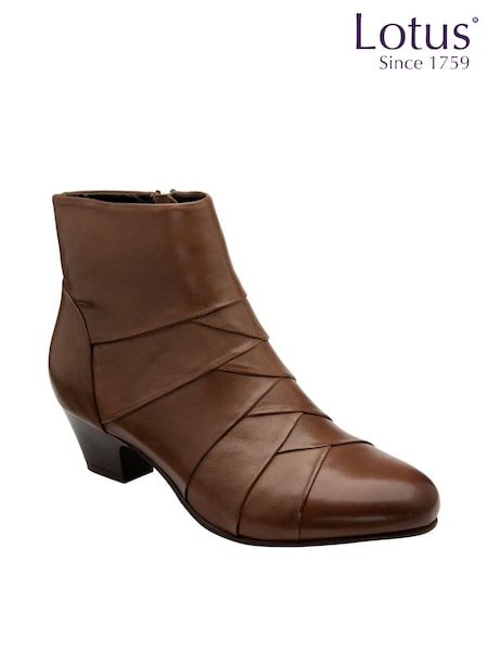 Lotus Natural Leather Ankle Boots (709670) | $131