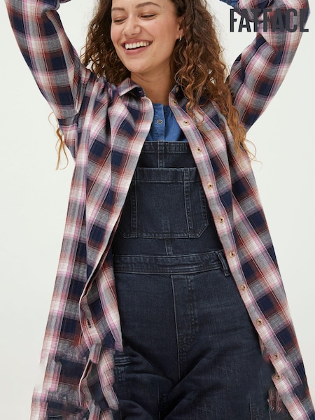 FatFace Blue Billie Longline Check Shirt (710108) | €30