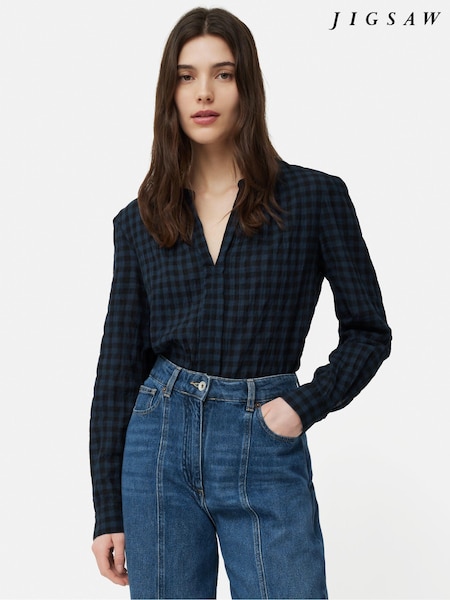 Jigsaw Checked Tunic Blouse (710239) | €60