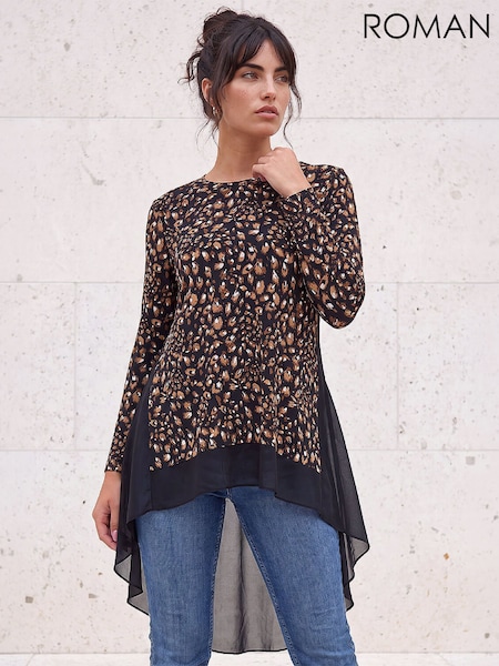 Brun - Roman Sammendrag Print Tunika