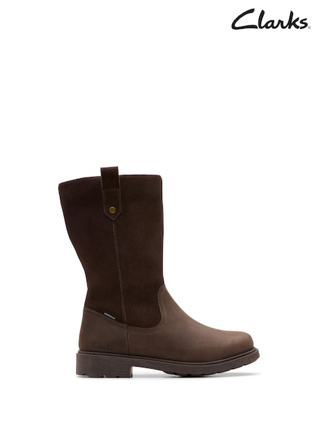 Clarks Brown Astrol Zip Boots (712135) | €38 - €39