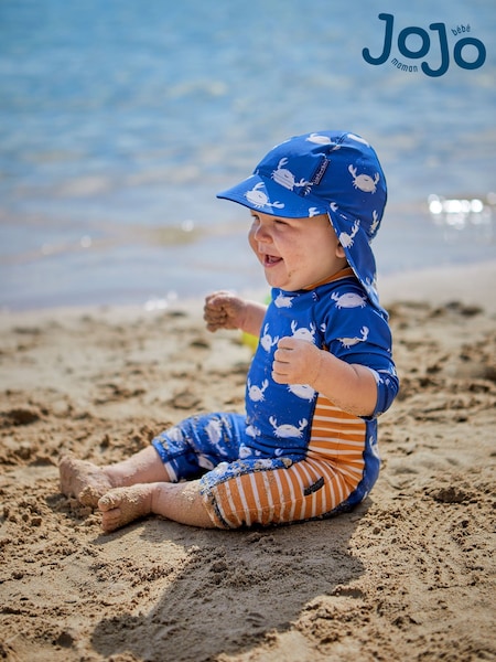 JoJo Maman Bébé Blue Crab UPF 50 Sun Protection Hat (712566) | €22