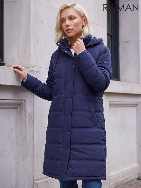 Blue - Roman Petite Puffer Coat