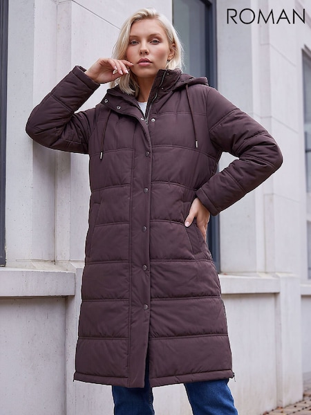 Brown - Roman Petite Puffer Coat
