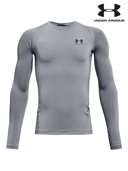 رمادي - تي شيرت كم طويل HeatGear من Under Armour (714012) | ‏9 ر.ع.‏