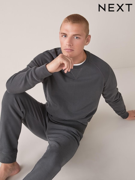 Antraciet - Sweatshirt met ronde hals (714359) | € 20