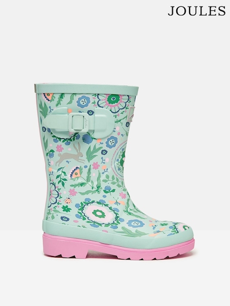 Joules Kids' Teal Blue Printed Wellies (715207) | R$ 295