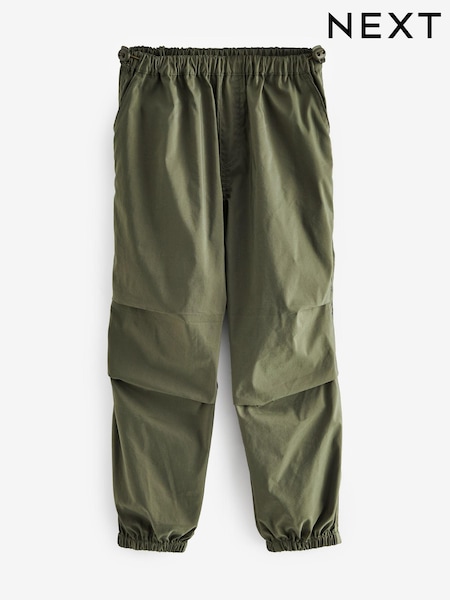 Khaki/Green Parachute Cargo Cuffed Trousers With Knee Darts (3-16yrs) (715591) | €15 - €19