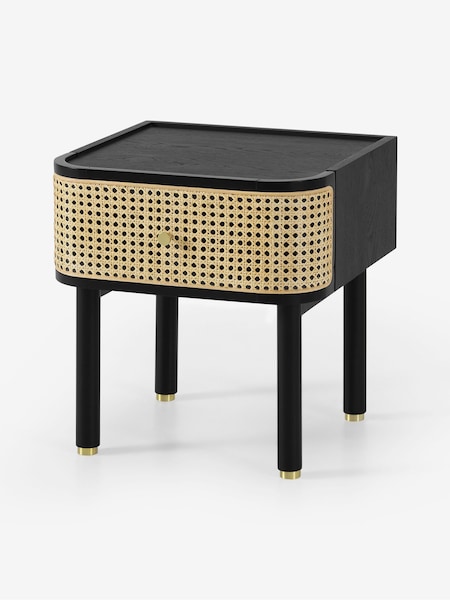 MADE.COM Black Stain Oak and Rattan Ankhara Bedside (716623) | €314